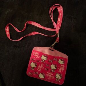 Hello Kitty Pink Lanyard with ID Holder